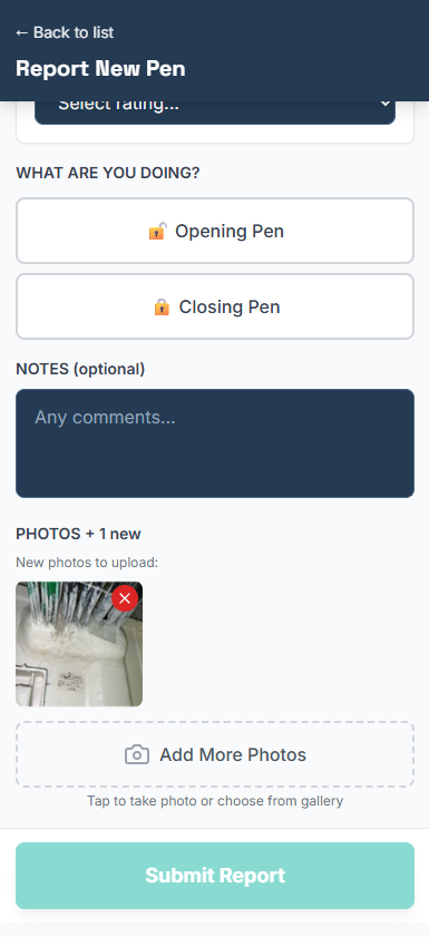 A photo added to the pen report